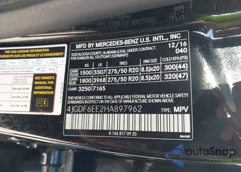 2017 Mercedes-Benz Gls 450 4Matic from USA, damaged, VIN 4JGDF6EE2HA897962